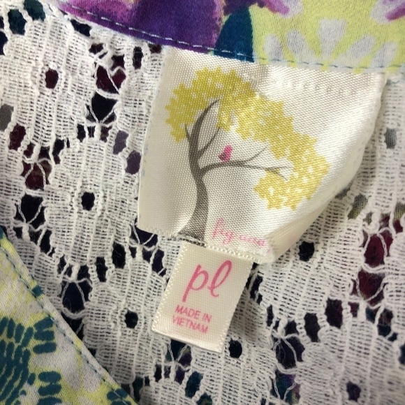 FIG & FLOWER Purple Floral Boho Blouse P - Picture 4 of 5